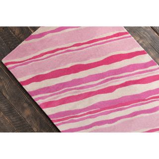 Chandra Rugs Allie Hand Tufted Wool Cream/Pink Area Rug