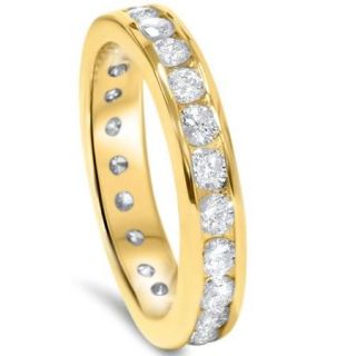 2ct Channel Set Diamond Eternity Ring 14K Yellow Gold