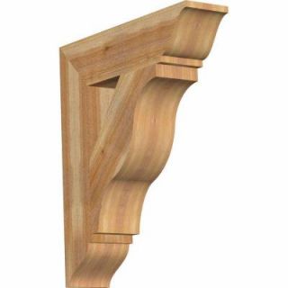 Ekena Millwork 6 in. x 30 in. x 26 in. Western Red Cedar Funston Traditional Rough Sawn Bracket BKT06X26X30FST01RWR