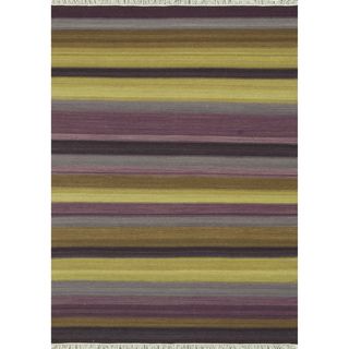 Zahra Hand Woven Violet Wool Rug (50 x 76)