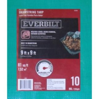 Everbilt 9 ft. x 9 ft. Drawstring Tarp 99DS