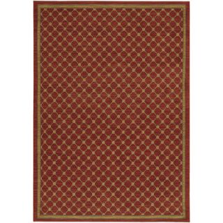 English Manor Coventry Trellis Red Area Rug
