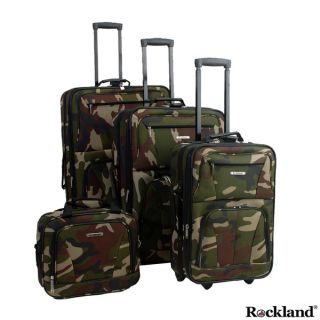 Rockland Deluxe Camouflage 4 piece Expandable Luggage Set   11397486