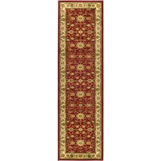 Safavieh Lyndhurst Red and Ivory Rectangular Indoor Machine Made Runner (Common 2 x 20; Actual 27 in W x 240 in L x 0.67 ft Dia)