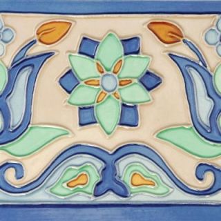 Solistone Hand Painted Tulips Deco 6 in. x 6 in. Ceramic Wall Tile (2.5 sq. ft. / case) CTulips66