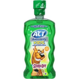 ACT Anticavity Kids Scooby Doo Kiwi Watermelon Alcohol Free Fluoride Rinse, 16.9 fl oz