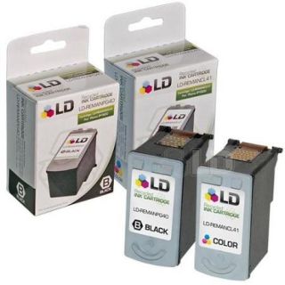 LD Remanufactured Canon PG 40 and CL 41 Set of 2 Ink Cartridges Includes 1 Black and 1 Color Cartridge