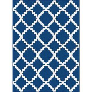 Tayse Rugs Metro Navy 2 ft. 7 in. x 7 ft. 3 in. Contemporary Area Rug 1037  Navy  3x8