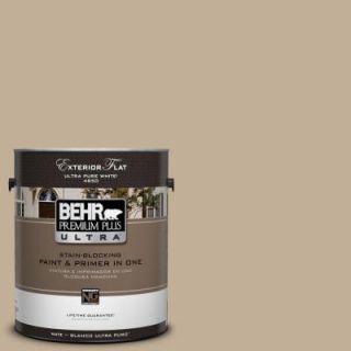 BEHR Premium Plus Ultra 1 Gal. #UL170 17 Vast Desert Flat Exterior Paint 485401