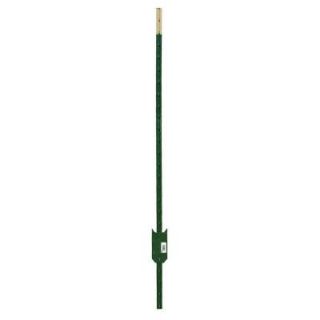 Everbilt 1.75 in. x 3.5 in. x 5 ft. Heavy Duty Steel Green Painted Fence T Post 901174HD