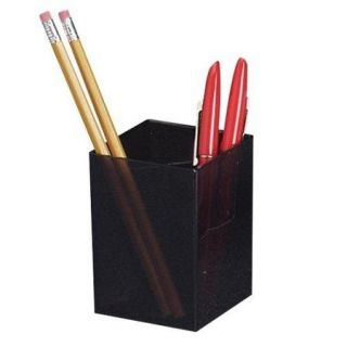 Oic 3 compartment Pencil Cup   4" X 2.9" X 2.9"   1 Each   Black (OIC93681)