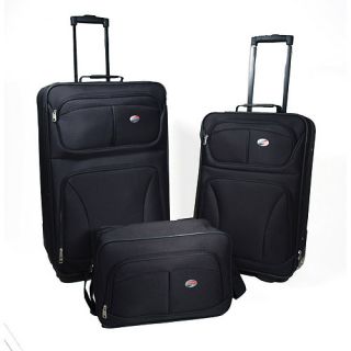 American Tourister Brewster 3 Piece Luggage Set, Black