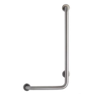MUSTEE CareGiver 32 in. x 1 1/2 in. Concealed Screw Grab Bar with 90 Degree Angle in Stainless Steel 390.311