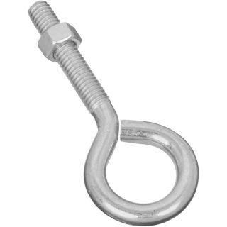Stanley National Hardware 3/8 in to 16 x 4 in Zinc Plated Plain Eye Bolt with Hex Nut