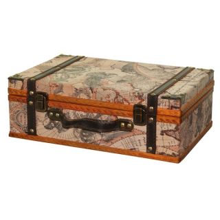 Old World Map Decorative Suitcase Trunk