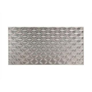 Fasade Shallot 96 in. x 48 in. Decorative Wall Panel in Brushed Nickel S80 29