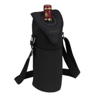 Two Bottle Carrier in Black by Picnic At Ascot