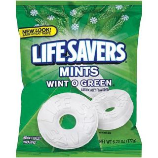 Lifesavers Wint O Green Mints Hard Candy Bag, 6.25 ounce