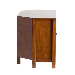 Narita Corner TV Stand and Media Center   Walnut Finish