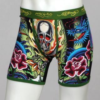 Ed Hardy Mens Skull and Dragons Boxer Underwear  
