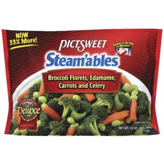 Pictsweet Steam'able Deluxe Broccoli Florets Edamame Carrots & Celery Vegetable Mix, 16 oz