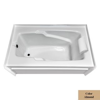 Laurel Mountain Mercer V Almond Acrylic Rectangular Skirted Bathtub with Left Hand Drain (Common 36 in x 60 in; Actual 21.5 in x 36 in x 60 in