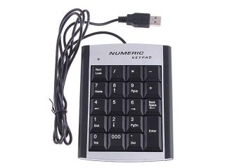 19 Keys USB Number Numeric Keypad Keyboard