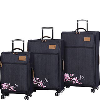 IT Luggage Denim Cherry 4 Wheel Spinner 3 Piece Set