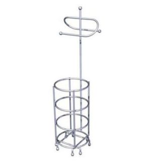 Zenna Home Freestanding Toilet Paper Holder in Chrome Wire E7658SS