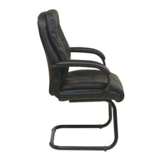Office Star Products Faux Leather Mid Back Managers Chair with Padded
