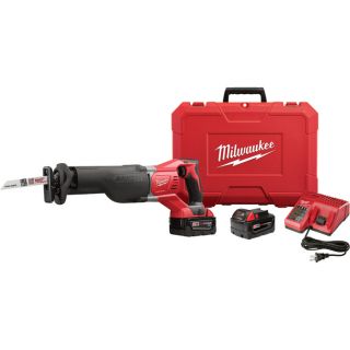 Milwaukee M18 Sawzall Reciprocating Saw — Two Batteries, Charger, Model# 2621-22  Reciprocating Saws