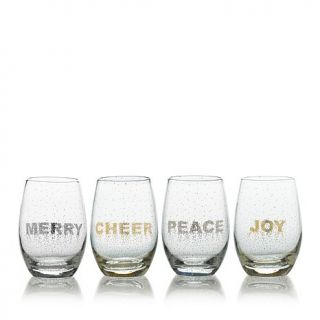 Mikasa Cheers Confetti Stemless Wine Glasses   4 pack   7831218