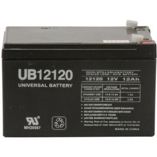UPG 85977/D5744 Sealed Lead Acid Batteries (12V; 12 AH; .187 Tab Terminals; UB12120)