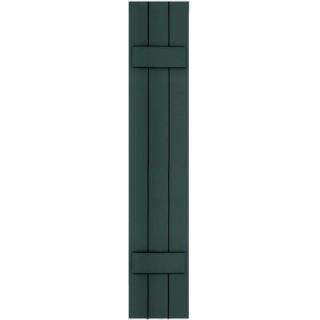 Winworks Wood Composite 12 in. x 63 in. Board & Batten Shutters Pair #638 Evergreen 71263638