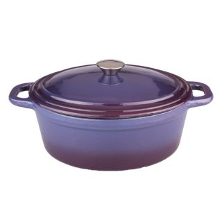 BergHOFF Neo 8 quart Purple Cast Iron Oval Covered Casserole Dish