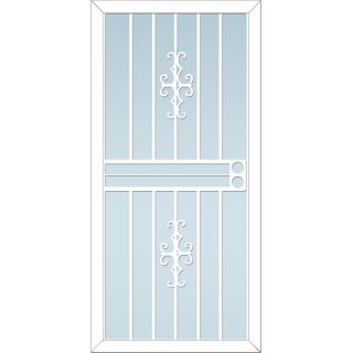 LARSON Courtyard White Steel Security Door (Common 36 in x 81 in; Actual 35.75 in x 79.75 in)