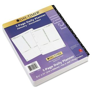 Day Timer® Dated One Page per Day Organizer Refill, January December