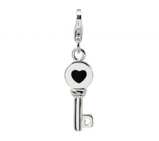 Amore La Vita Sterling Dimensional Black & White Key Charm   J307778 —