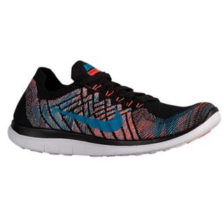 Nike Free 4.0 Flyknit 2015   Mens   Running   Shoes   Black/Copa/Blue Lagoon/Hyper Orange