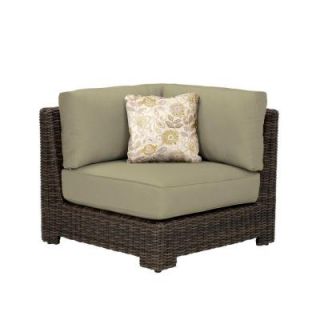 Brown Jordan Northshore Corner Patio Sectional Chair with Meadow Cushion and Aphrodite Spring Throw Pillow    CUSTOM M6061 COR 10
