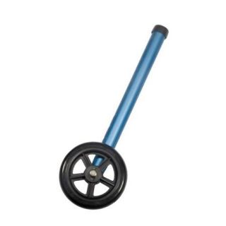 Drive Medical Walker Wheels with Two Sets of Rear Glides, for Use with Universal Walker, 5", Blue