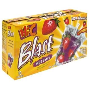 Hi C Blast Flavored Fruit Drink, Wildberry, 10   6.75 fl oz pouches