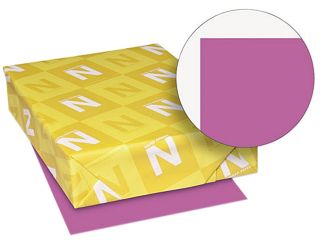 Wausau Paper 22871 Astrobrights Colored Card Stock, 65 lbs., 8 1/2 x 11, Planetary Purple, 250 Shts