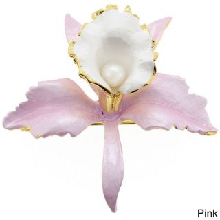 Pink Orchid Flower Brooch Pin   16099600   Shopping