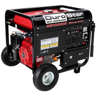 Durostar 10,000 Watt Gasoline Powered Electric Start Portable Generator with Wheel Kit DS10000E CA