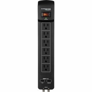 Monster Cable 6 Outlet Surge Protector w/USB Charging 600 AV   TVs