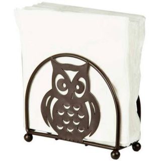 Home Basics Napkin Holder, Bronze Owl