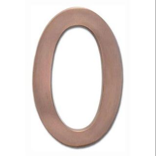 Floating House Number "0" in Antique Copper Finish (2.5 in. W x 4 in. H (0.18 lbs.))