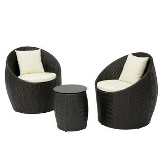 Abbyson Living 3 piece Del Mar Patio Armchair and End Table Set