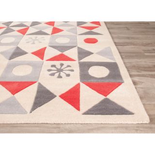 Playful Hand Tufted Ivory/Red Area Rug by JaipurLiving